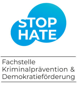 Logo STOP HATE - Fachstelle Kriminalpävention & Demokratieförderung